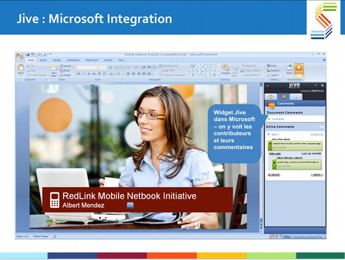 Intégration Jive - Microsoft, un exemple d'usage